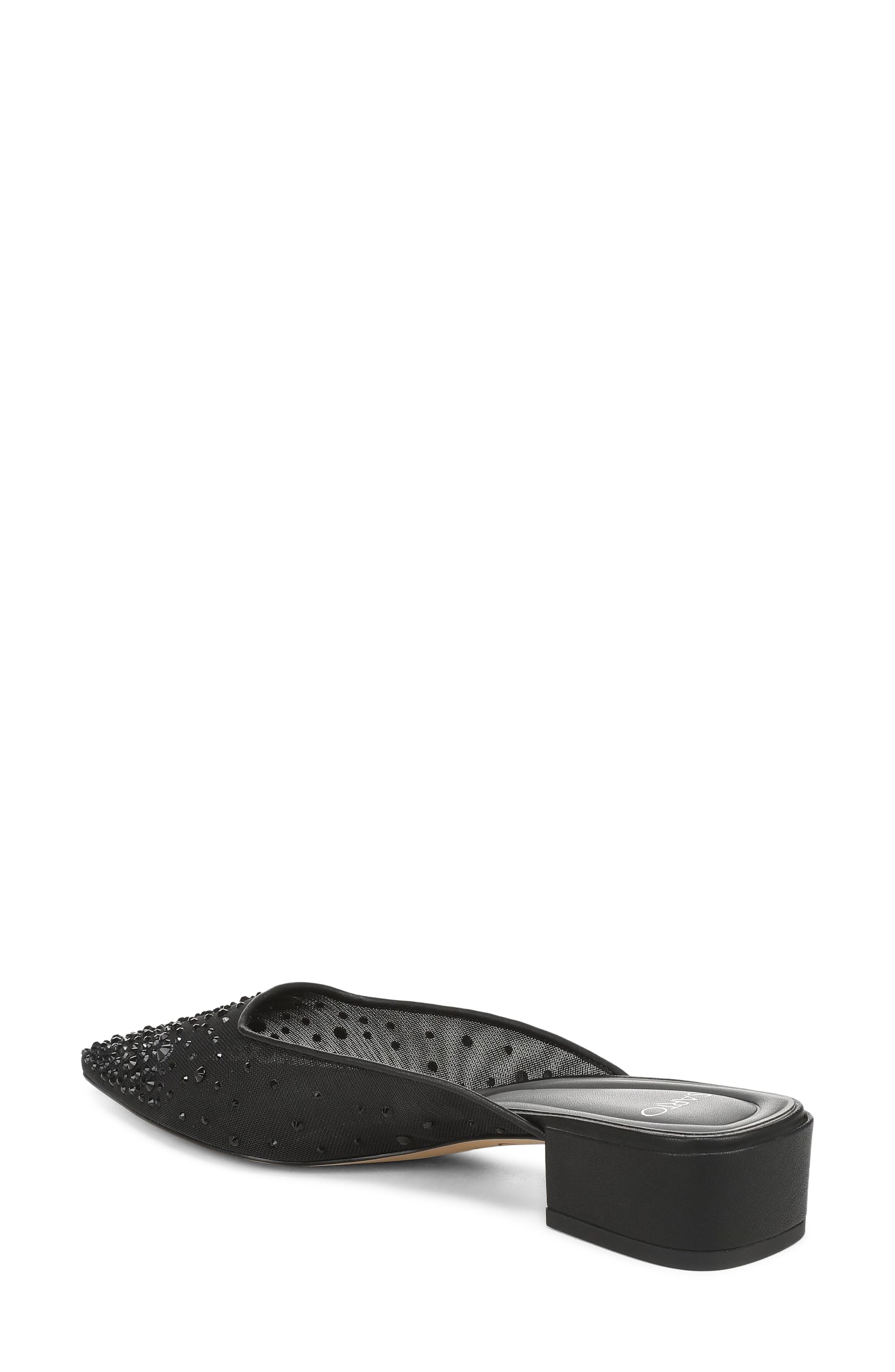 Bennet Mesh Flat Mule, Alternate, color, BLACK MESH FABRIC