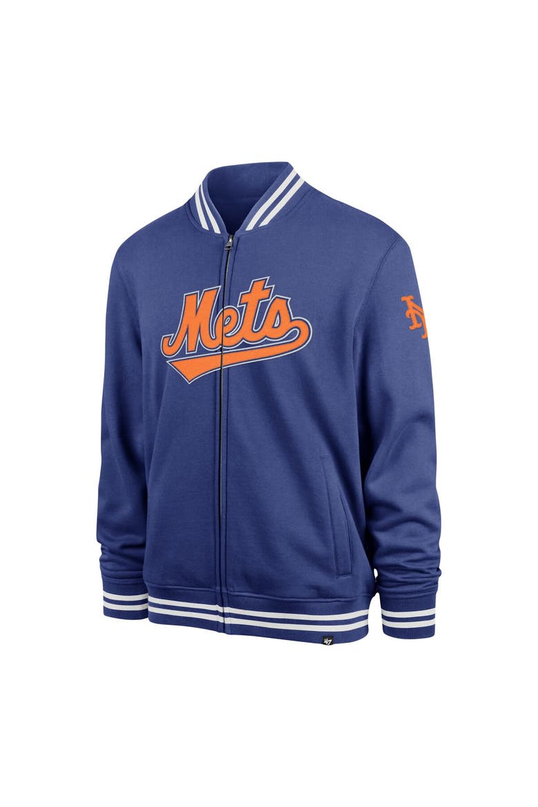 Men's '47 Royal New York Mets Wax Pack Pro Camden Full-Zip Track Jacket, Alternate, color, Royal