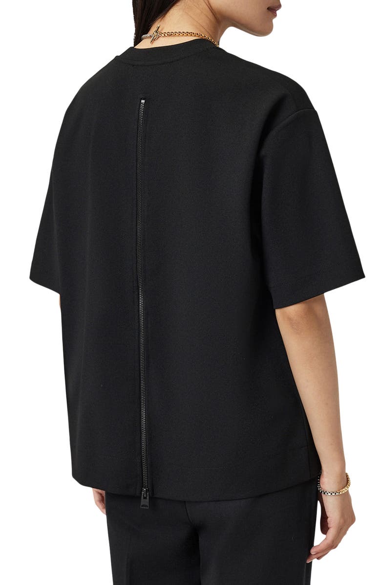 AllSaints Dani Back Zip T-Shirt, Alternate, color, 