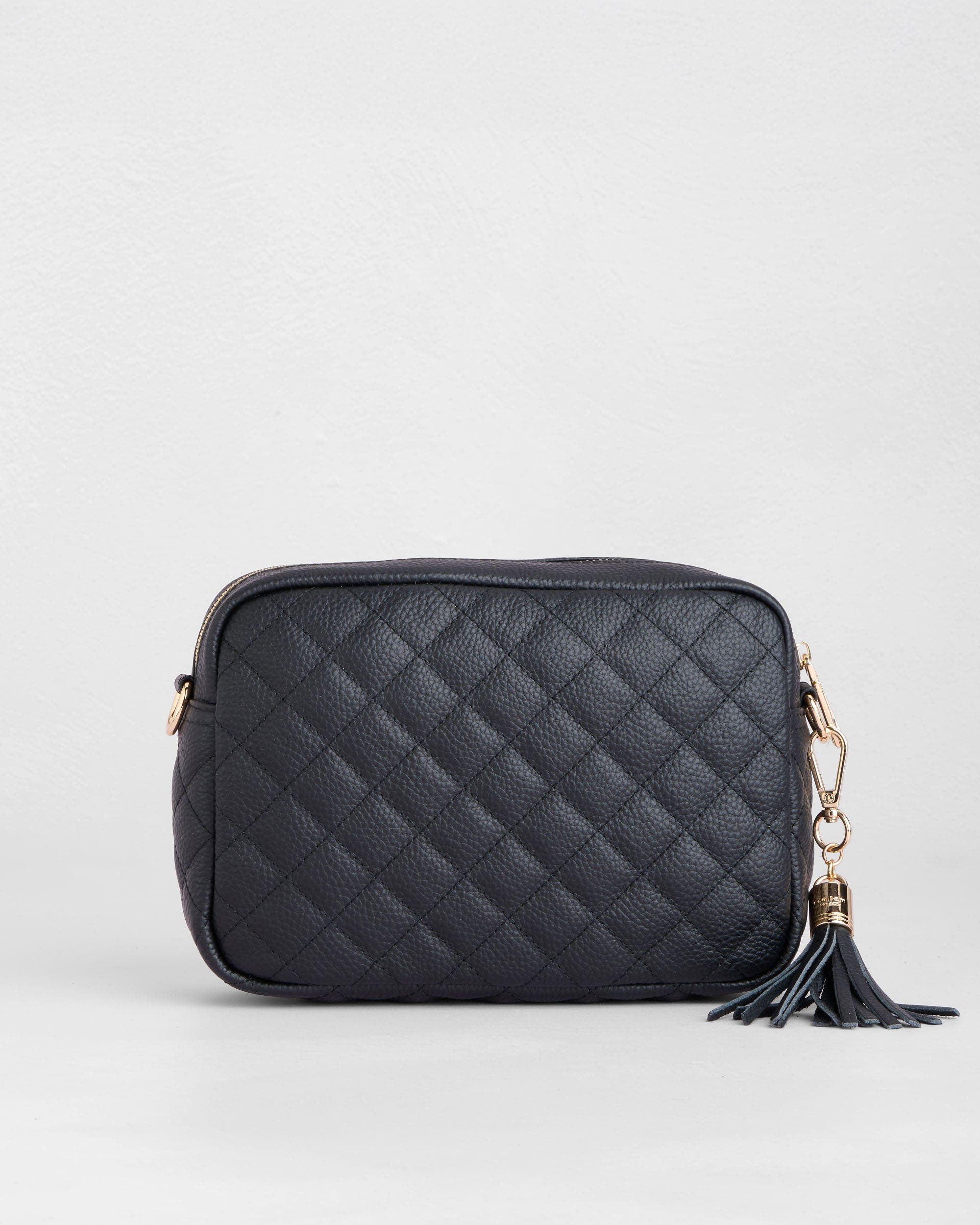 Pom Pom London City Crossbody Bag, Alternate, color, Black Quilted