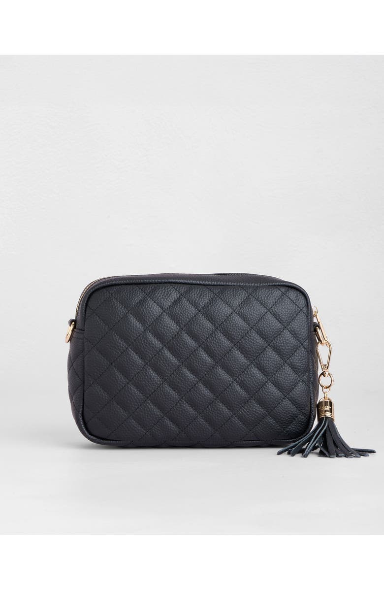 Pom Pom London City Crossbody Bag, Alternate, color, Black Quilted