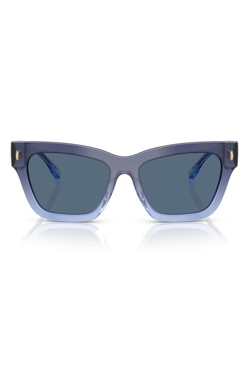 Tory Burch Ty7208u Cat-eye Sunglasses In Dark Blue