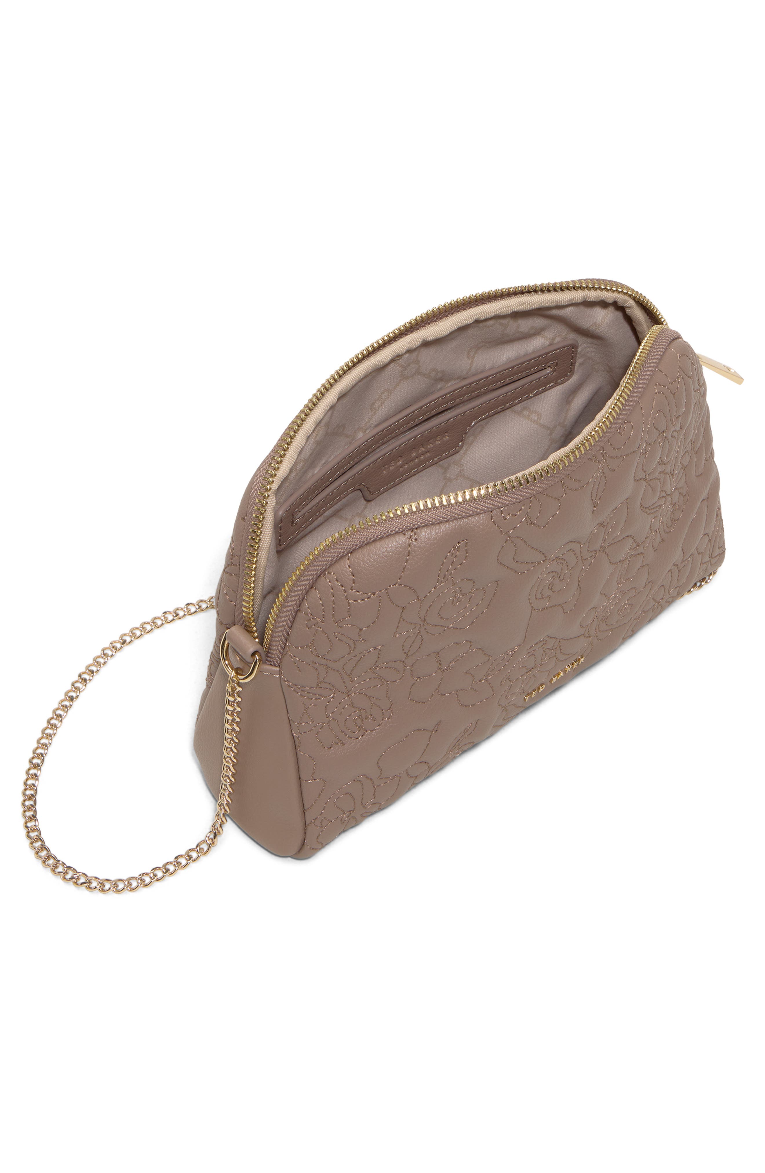 Ginny Quilted Faux Leather Crossbody Bag, Alternate, color, PEBBLE OPEN GREY