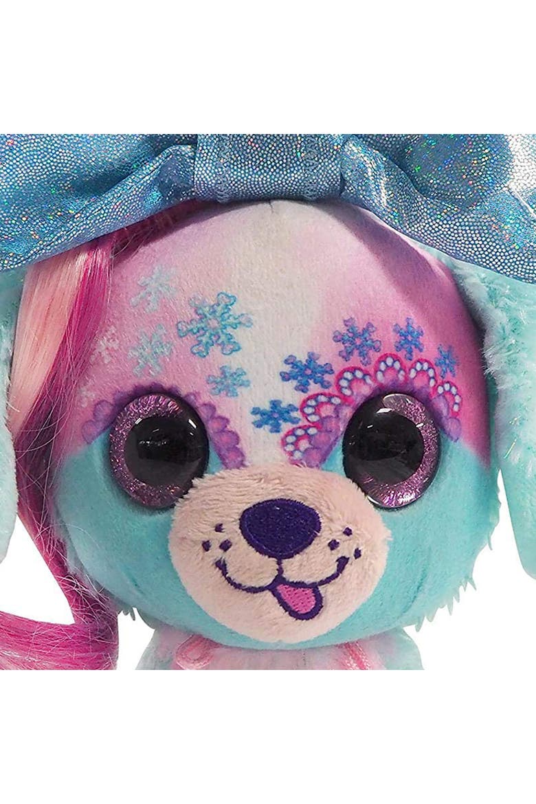 9 Inch Plush Frosty Bow Pet Dog, Alternate, color, Multicolored