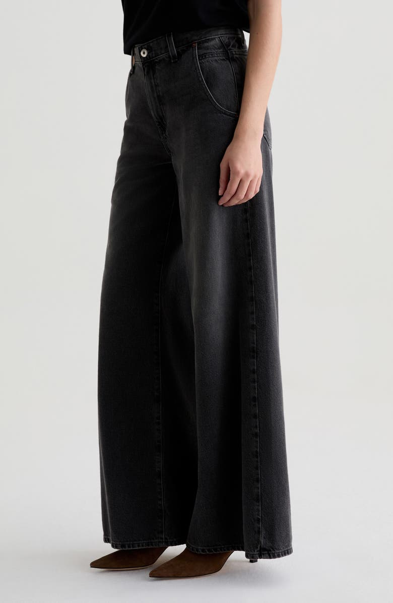 AG Posey Mid Rise Utlra Wide Leg Jeans, Alternate, color, Overnight