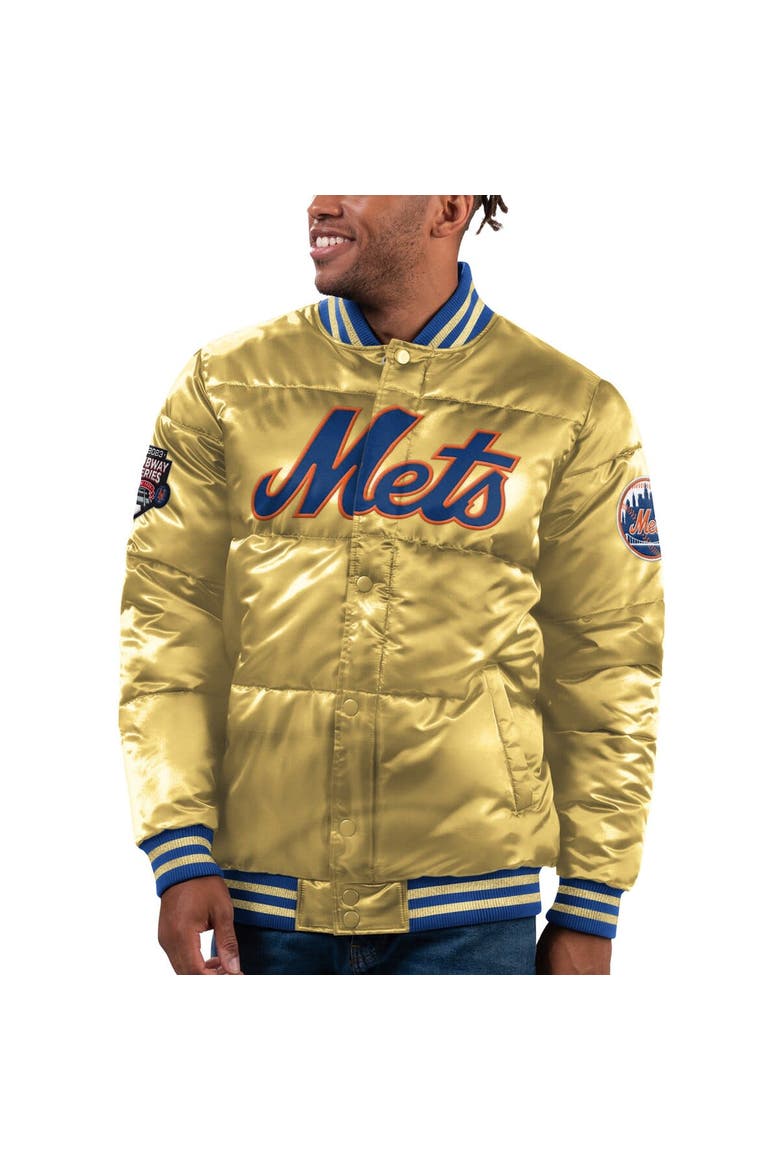 Men's Starter  Gold New York Mets 2023 Subway Series Bronx Bomber Full-Snap Jacket, Main, color, Gold