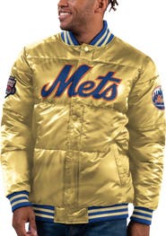 STARTER Men's Starter Gold New York Mets 2023 Subway Series Bronx Bomber Full-Snap Jacket