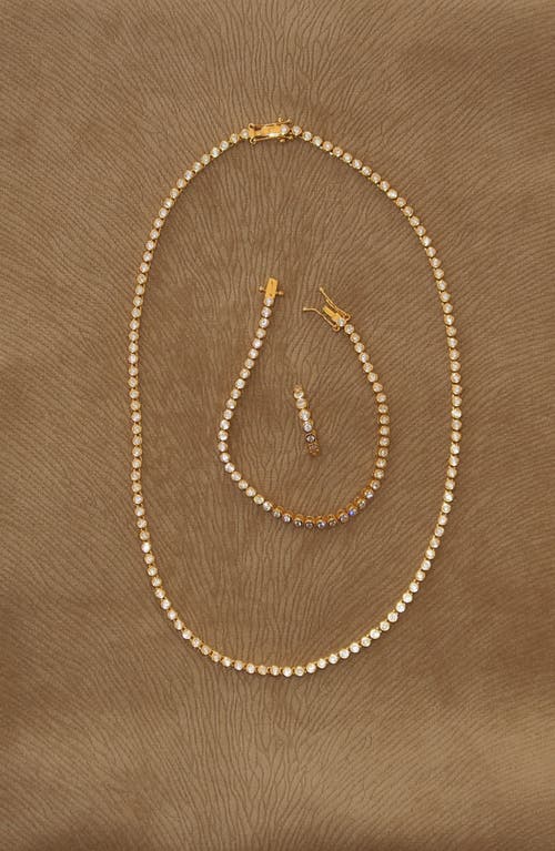 Joiana Jewelry Bezel Tennis Necklace In Gold