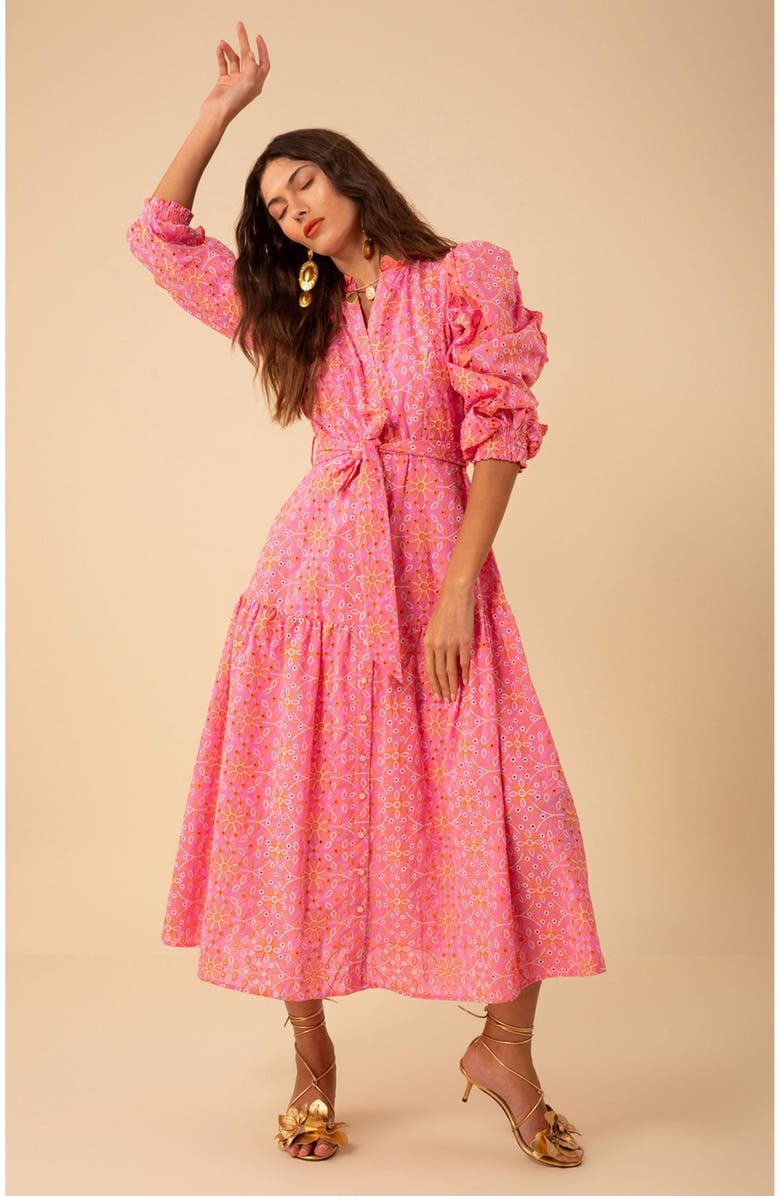 Hale Bob Valerie Eyelet Maxi Dress, Alternate, color,
