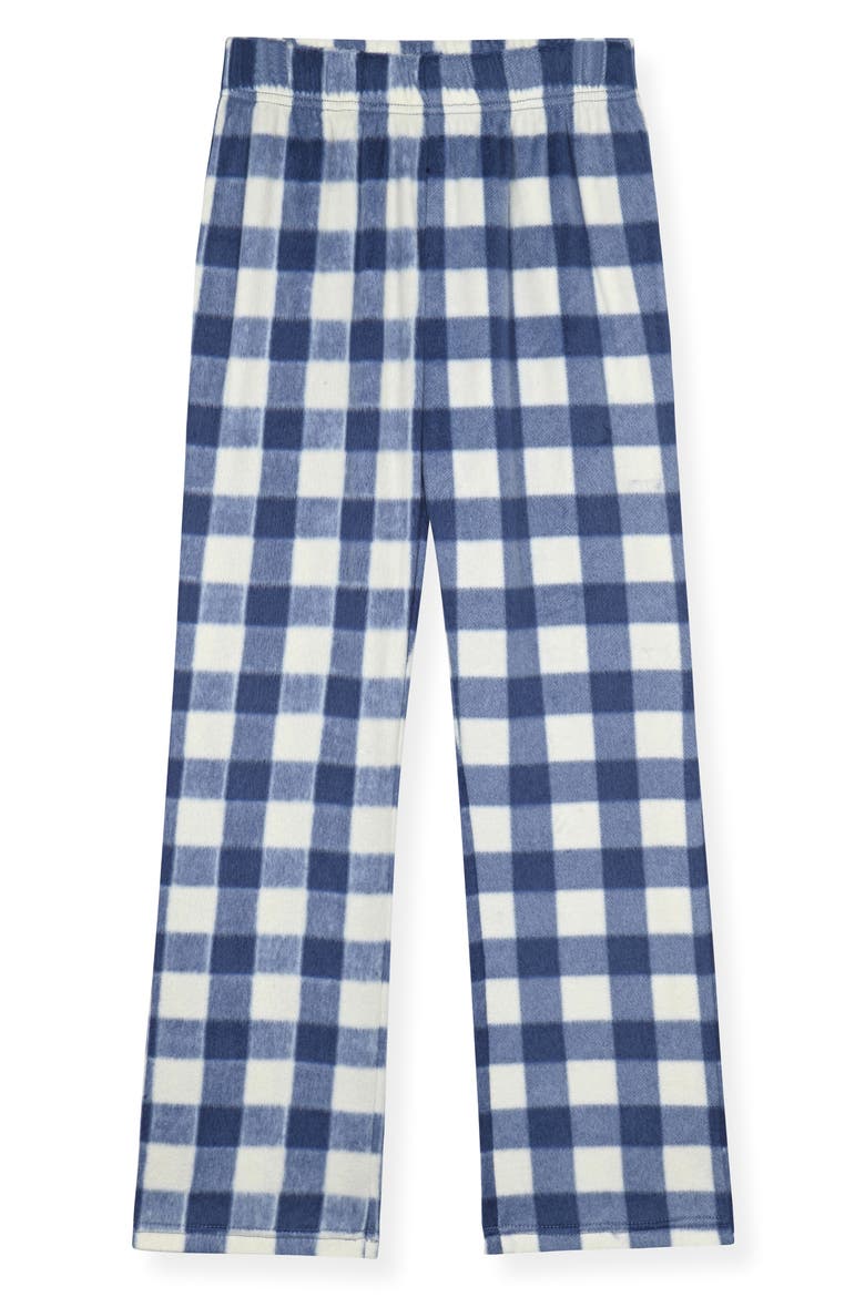 Kids' 2-Piece Henley & Plaid Pajamas, Alternate, color, NAVY