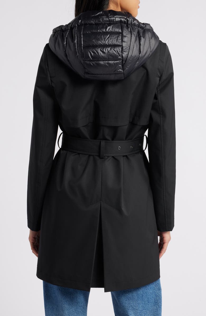 Sam Edelman Double Breasted Trench Coat with Removable Hooded Bib, Alternate, color,