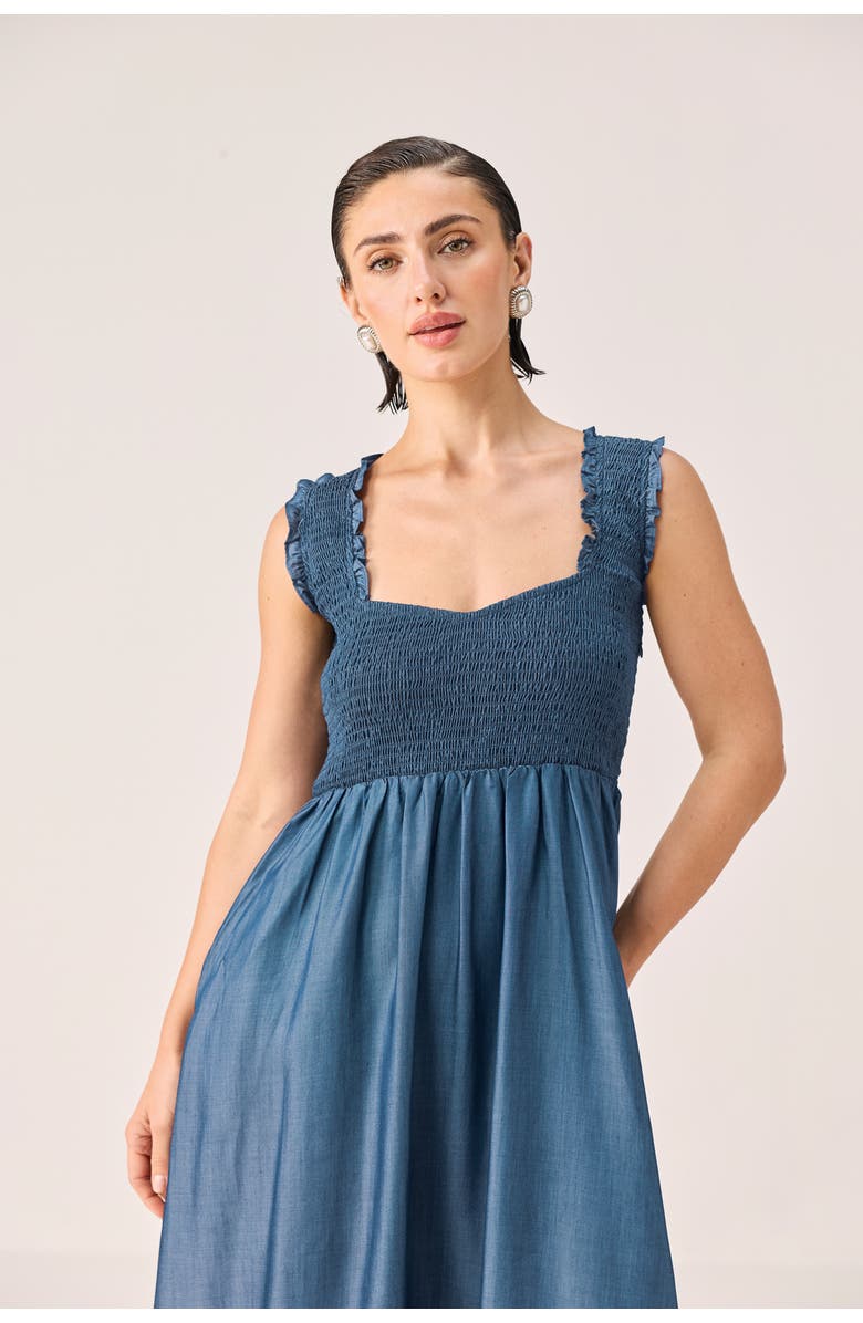 Reistor The Smocked Maxi Dress, Alternate, color, Ultramarine Blue