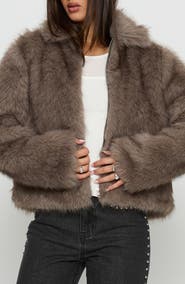 Princess Polly Kimberli Faux Fur Zip Jacket