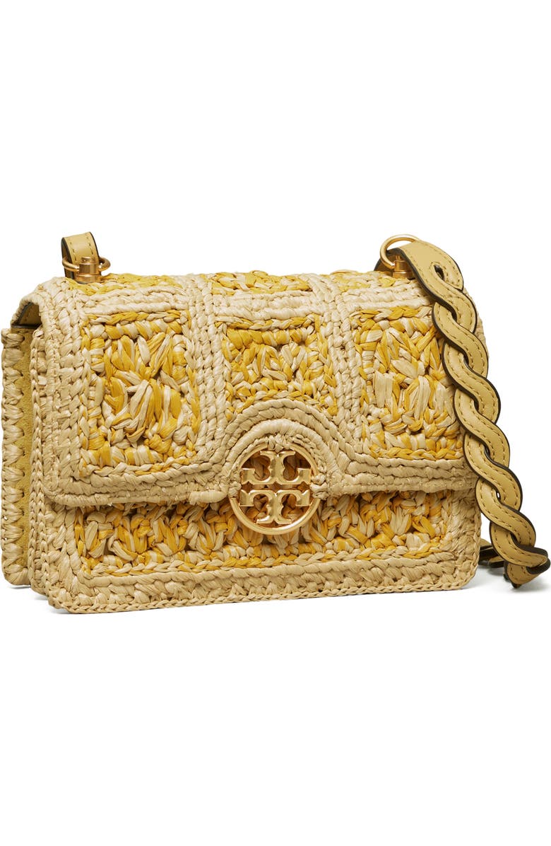 Tory Burch Mini Miller Raffia Shoulder Bag, Alternate, color,