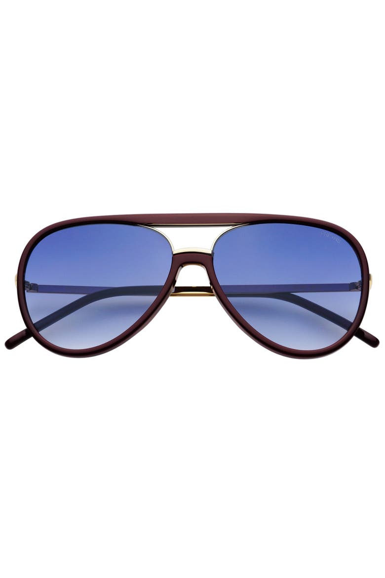 Shay Aviator Sunglasses, Main, color, Burgundy