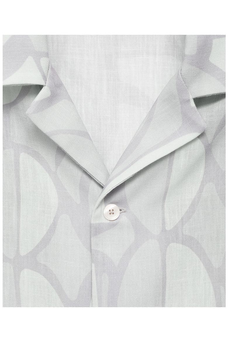 Geo Print Camp Shirt, Alternate, color, SKY BLUE
