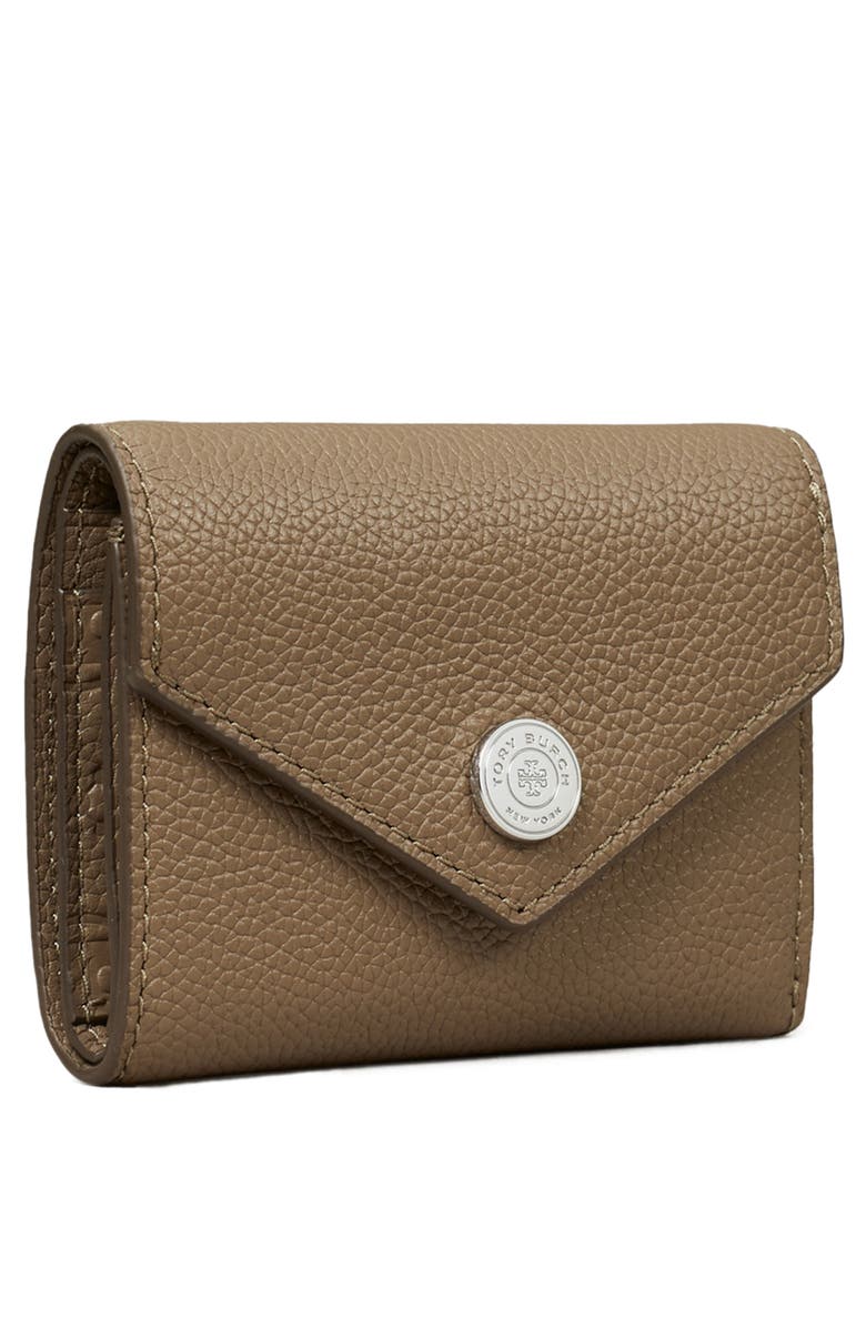 Tory Burch Small Pebble Leather Envelope Trifold Wallet, Alternate, color,