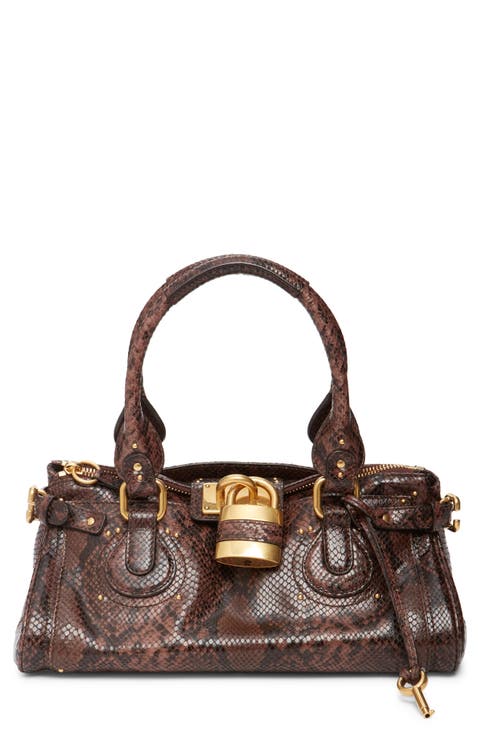 Paddington Python Print Shoulder Bag