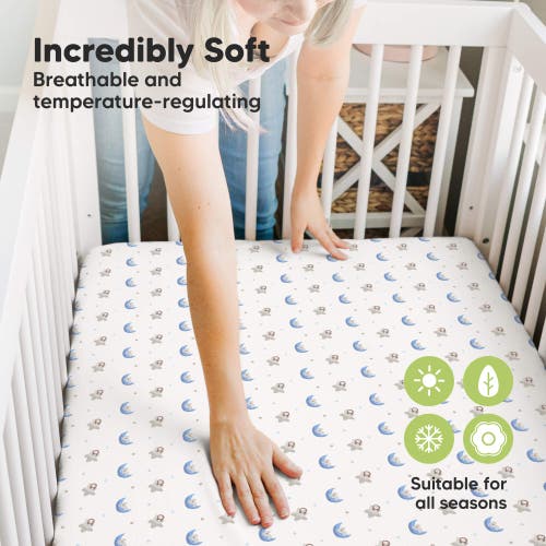 Keababies Isla Fitted Mini Crib Sheets In Cosmo