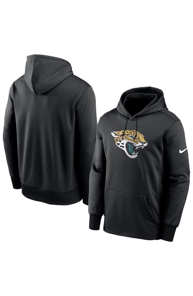 Nike Men's Nike Black Jacksonville Jaguars Fan Gear Primary Logo Therma Performance Pullover Hoodie, Alternate, color, 