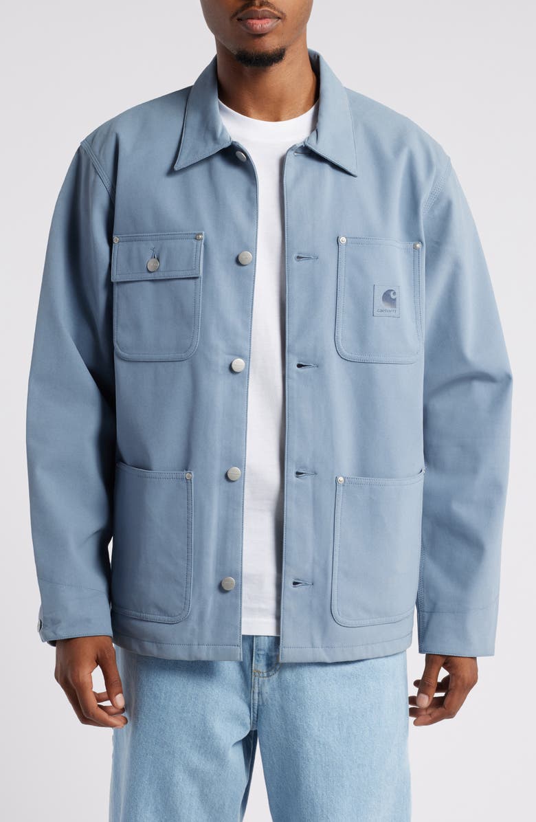 Carhartt Work In Progress Michigan Relaxed Sueded Button-Up Chore Coat, Main, color, 