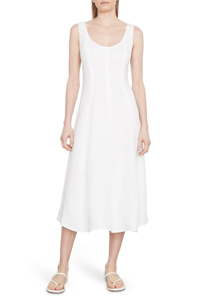 Vince Panelled Sleeveless Midi Dress, Main, color, 