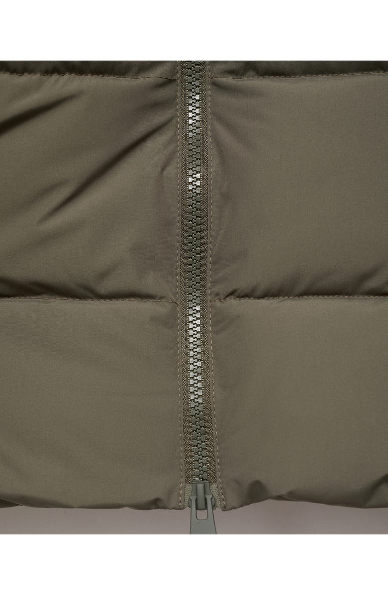 MANGO TEEN Hooded Puffer Coat, Alternate, color, Khaki Green