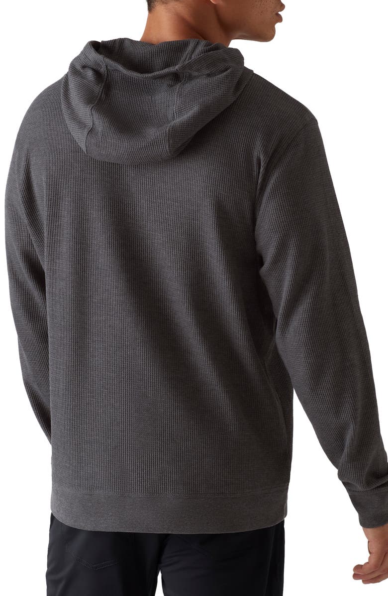Rhone Waffle Knit Cotton Blend Hoodie, Alternate, color, 