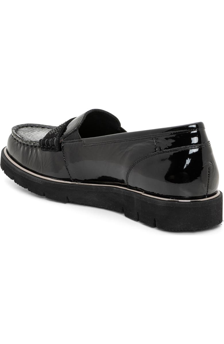 ara Daffodil Moc Toe Loafer, Alternate, color, Black