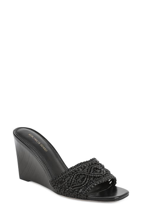 Ellen Macramé Wedge Slide Sandal (Women)