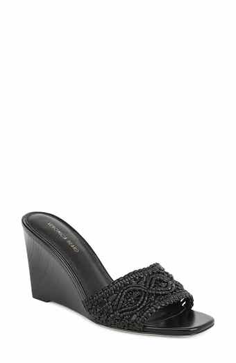 Veronica Beard Ellen Macramé Wedge Slide Sandal