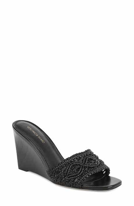Veronica Beard Ellen Macramé Wedge Slide Sandal