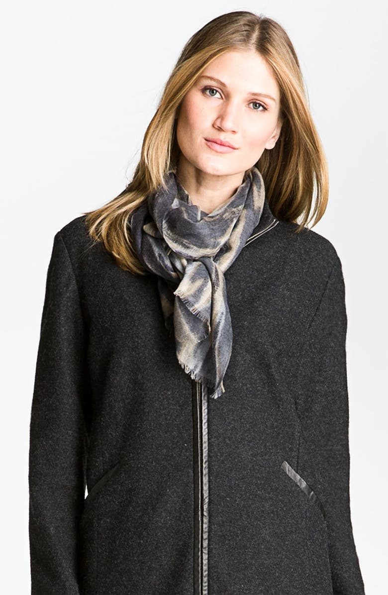 Eileen Fisher Print Silk & Cotton Scarf, Main, color,