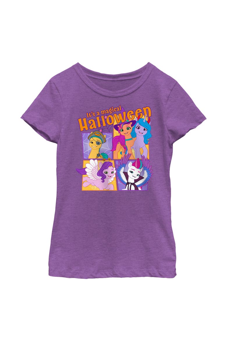 Girl's My Little Pony A New Generation It's a Magical Halloween T-Shirt, Main, color, Purple Berry