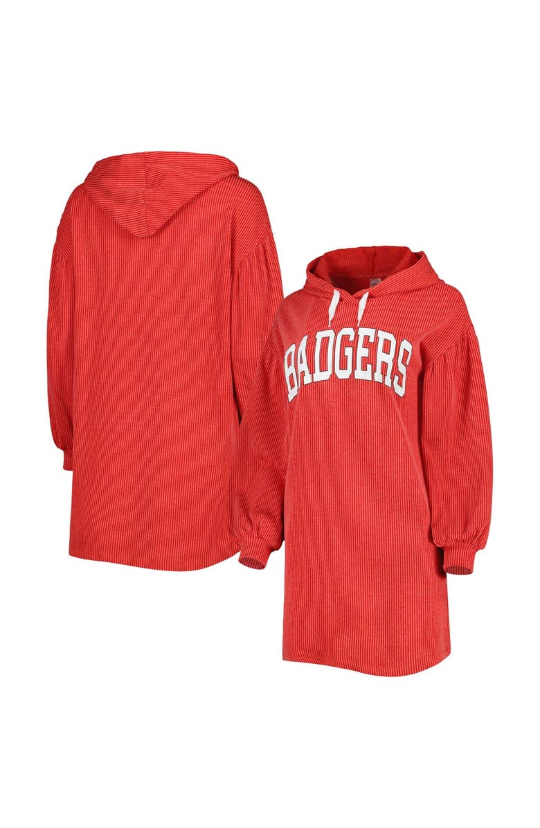 GAMEDAY COUTURE Women's Gameday Couture Red Wisconsin Badgers Game Winner Vintage Wash Tri-Blend Dress, Main, color, Red