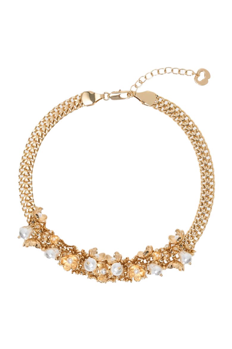 Asymmetric wide chain bracelet, Main, color, Gold