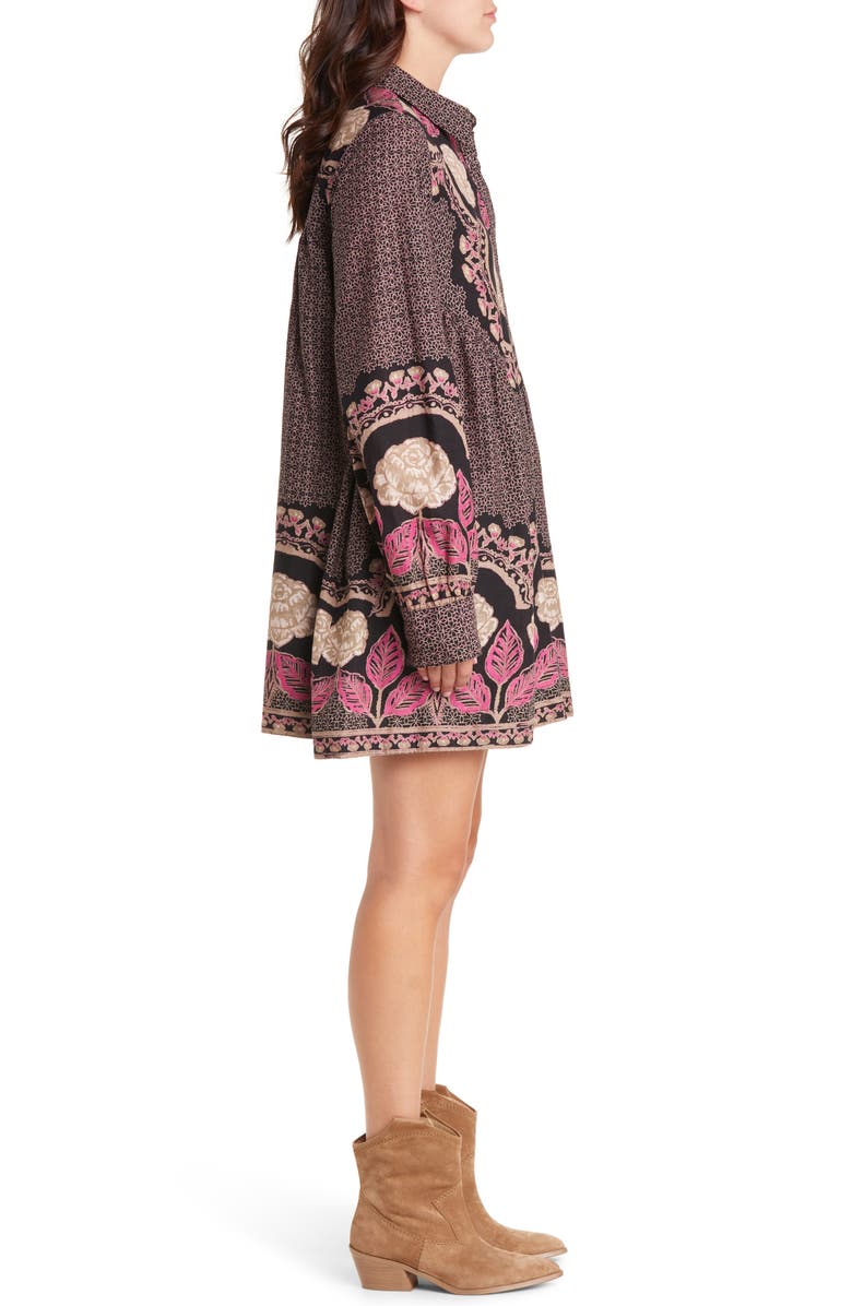 Free People Smell the Roses Long Sleeve Cotton Shirtdress, Alternate, color,