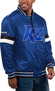 STARTER Men's Starter  Royal Kyle Larson Home Game Full-Snap Varsity Jacket