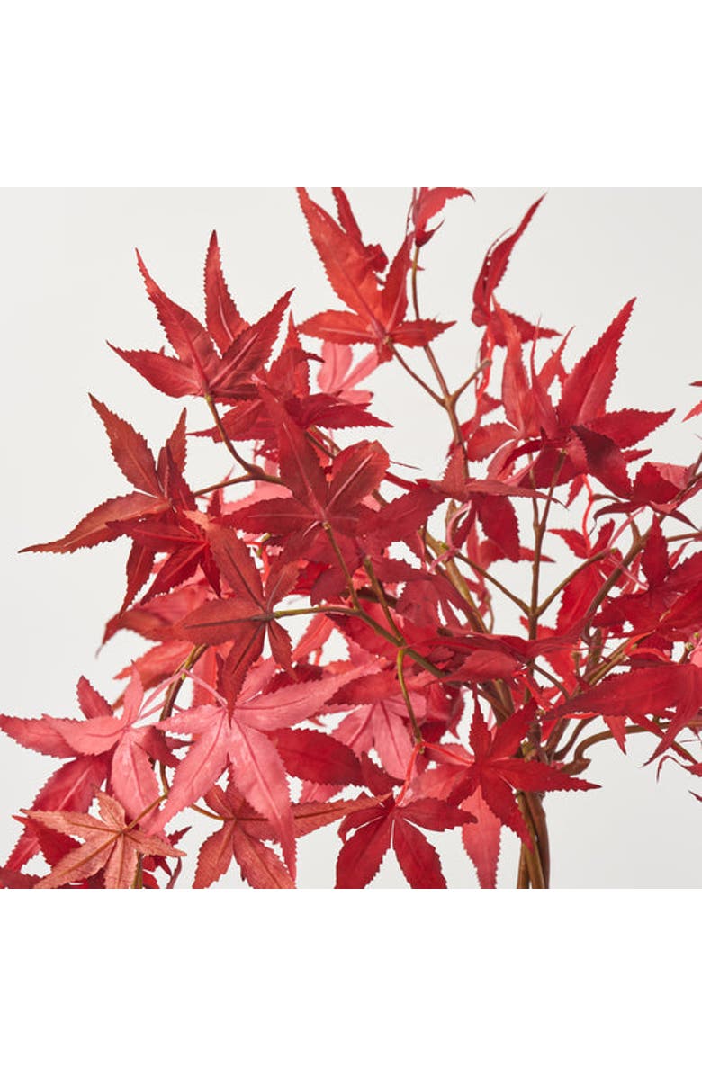 Darby Creek Trading Faux Japanese Maple Bonsai Style Topiary Potted Tree, Alternate, color, Red