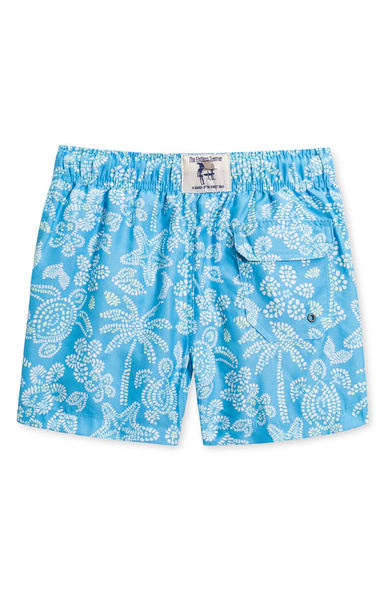 THE ENDLESS SUMMER Kids' Turtles Volley Swim Trunks, Alternate, color, Blue