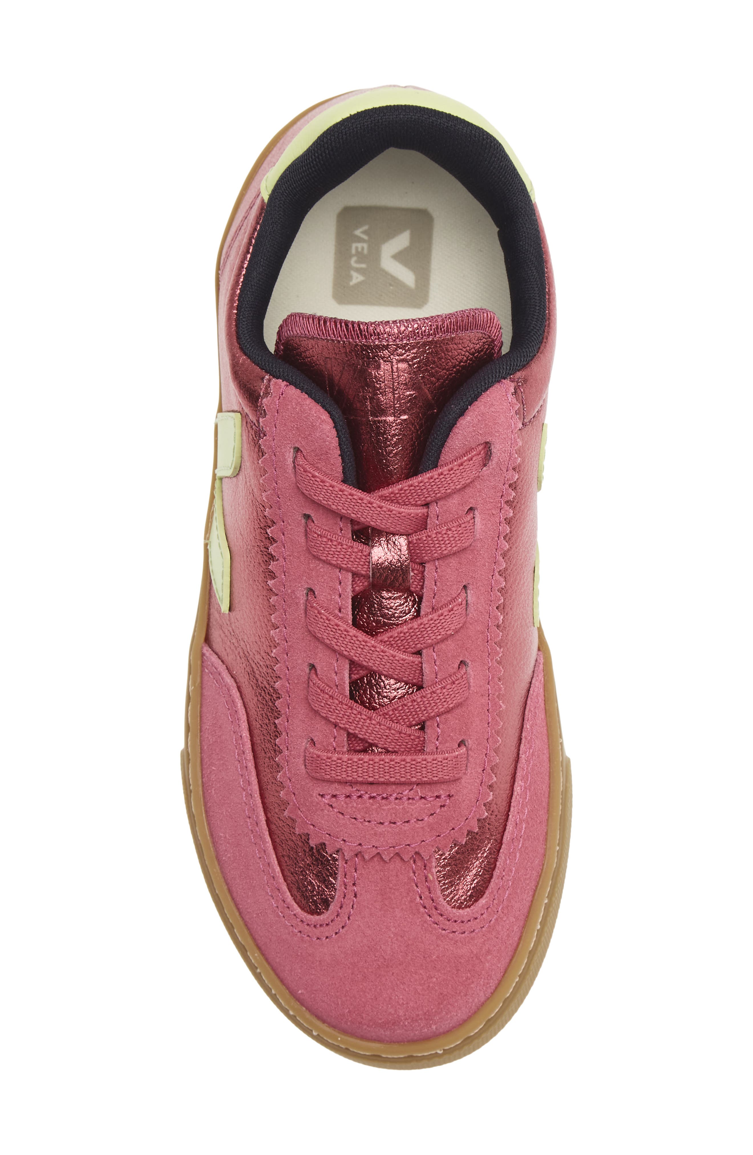 Kids' Small Volley Sneaker, Alternate, color, AZALEA LIMO