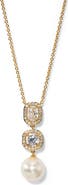 Nadri Under the Sea Cubic Zirconia & Faux Pearl Pendant Y-Necklace