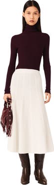 maje Long knit skirt
