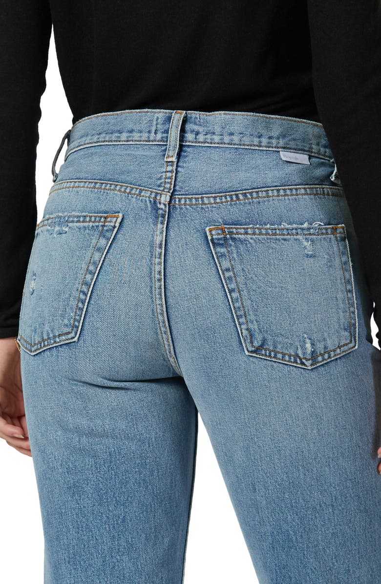 Boyish Jeans The Tommy Ripped High Waist Raw Hem Straight Leg Jeans, Alternate, color,