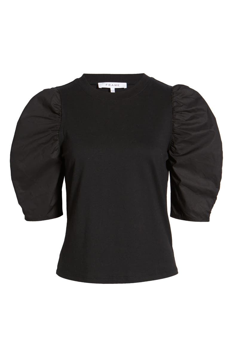 FRAME Ruched Sleeve T-Shirt, Alternate, color, 