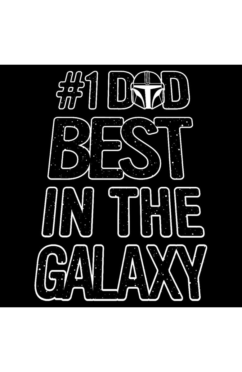 Star Wars: The Mandalorian Men's Star Wars The Mandalorian Number 1 Dad Graphic T-Shirt, Alternate, color, Black