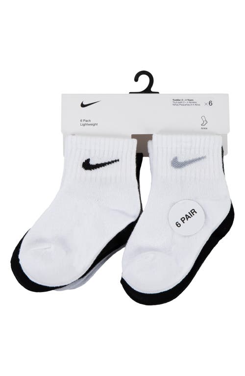 Nike Assorted 6-pack Cotton Blend Socks In Black