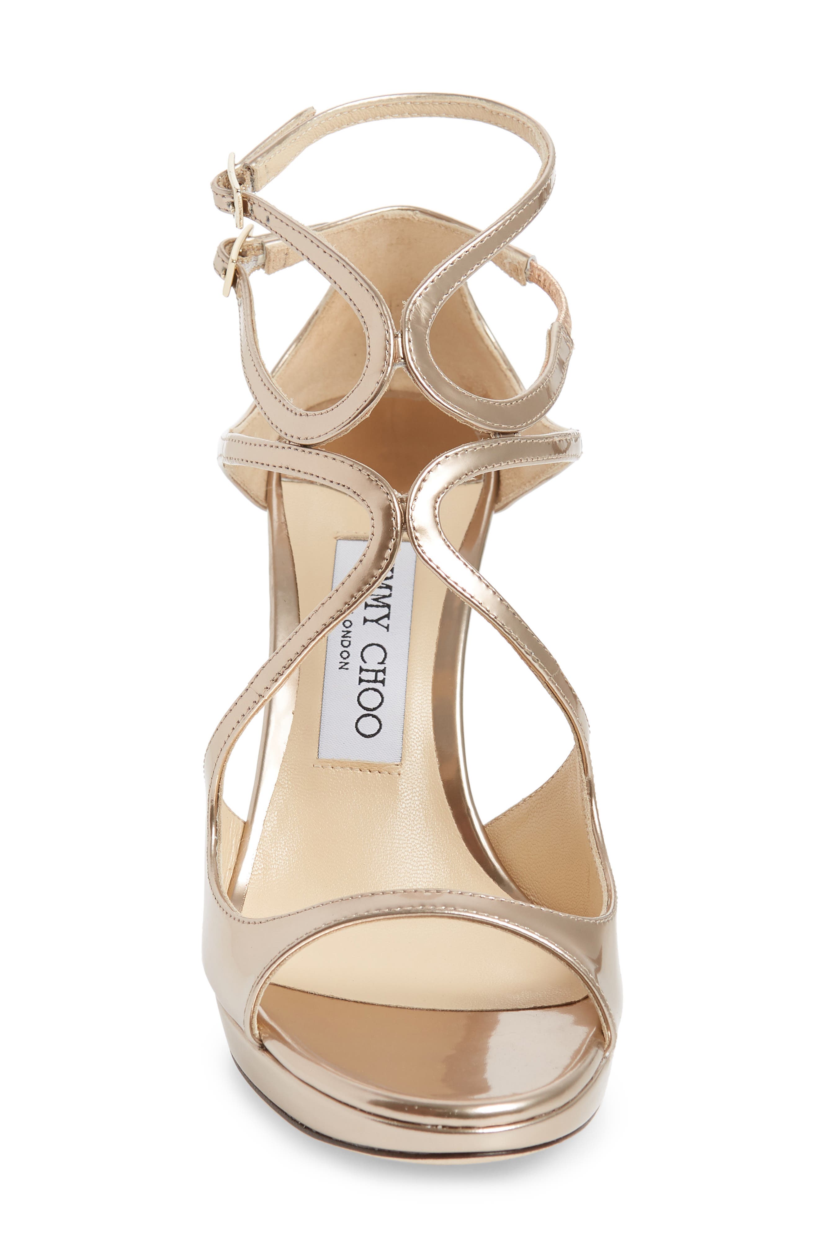Jimmy Choo Emily Crisscross Platform Sandal, Alternate, color, 