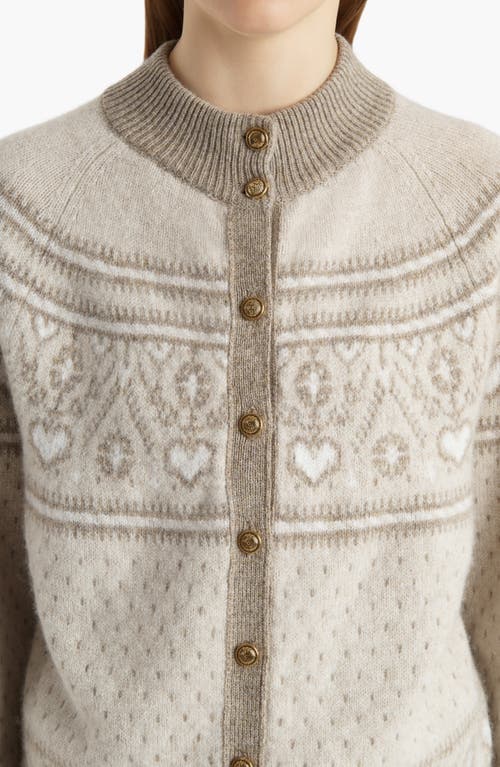 Khaite Marc Fair Isle Cashmere Cardigan In Multi