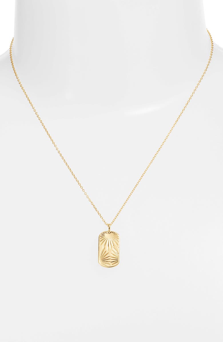 gorjana Dog Tag Necklace, Alternate, color, 